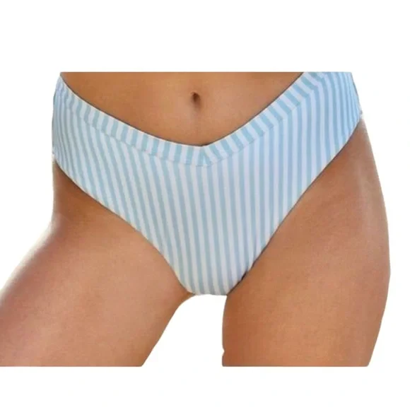 Pacsun L. A. Hearts Blue and White Stripped Bikini C1 - Picture 4 of 12